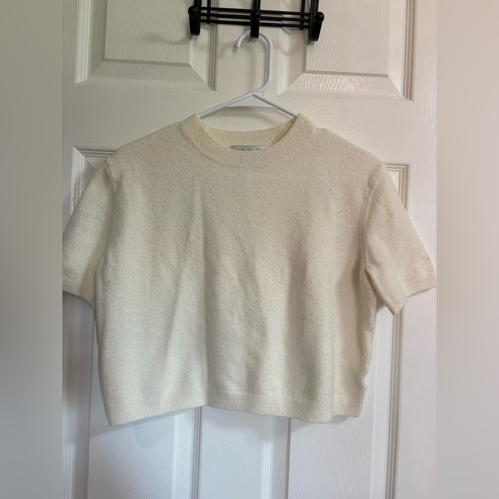 Rachel Zoe Ivory Knit wool blend cop sweater